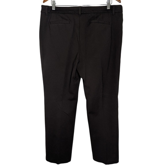 Charter Club Women's Pants Size 16 Brown Dress Pants‎ with Faux Leather Trim - Picture 5 of 7